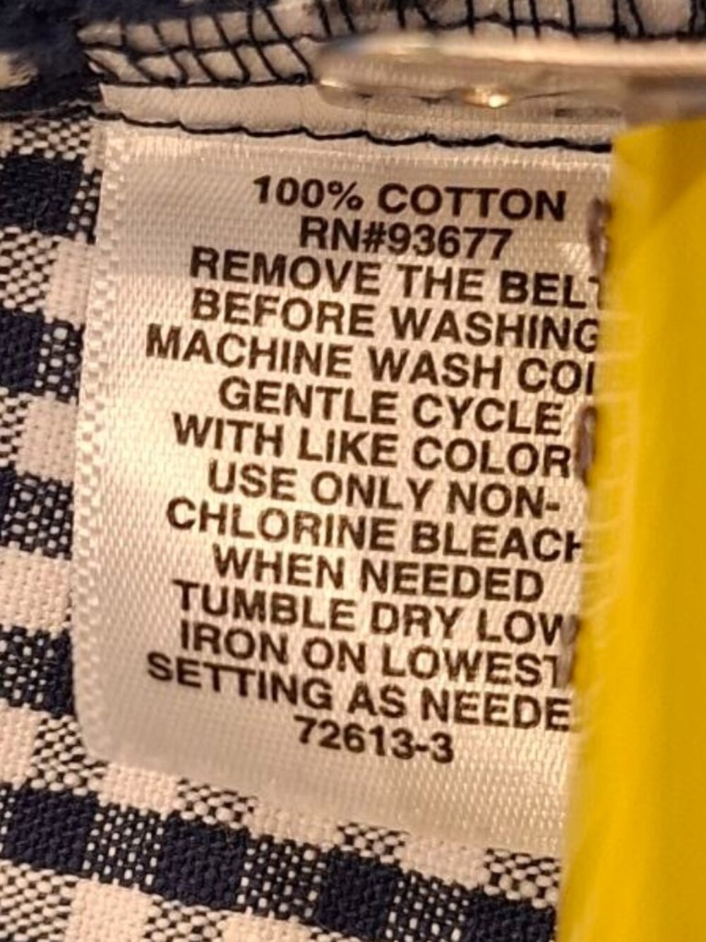 Liz Claiborne Cotton Black White Gingham Preppy Belted Cottagecore Chic Skirt 10 - Picture 4 of 10